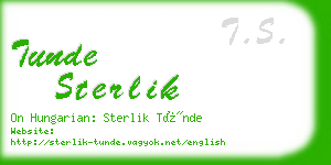 tunde sterlik business card